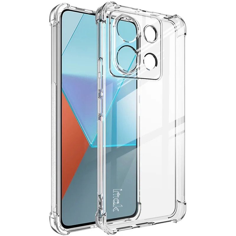 IMAK For Xiaomi Redmi Note 13 Pro 5G / Poco X6 5G Case Anti-Scratch TPU Cover Airbag Corner Anti-drop Phone Shell - Transparent