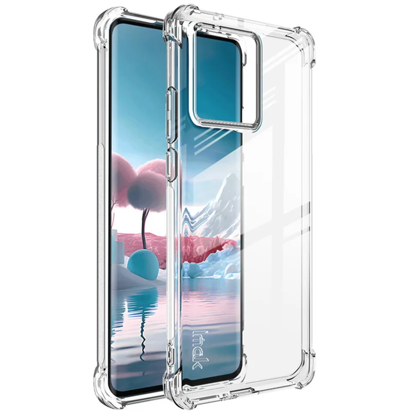 IMAK For Motorola Edge 40 Neo 5G Case TPU Shell Airbag Corner Cell Phone Cover - Transparent