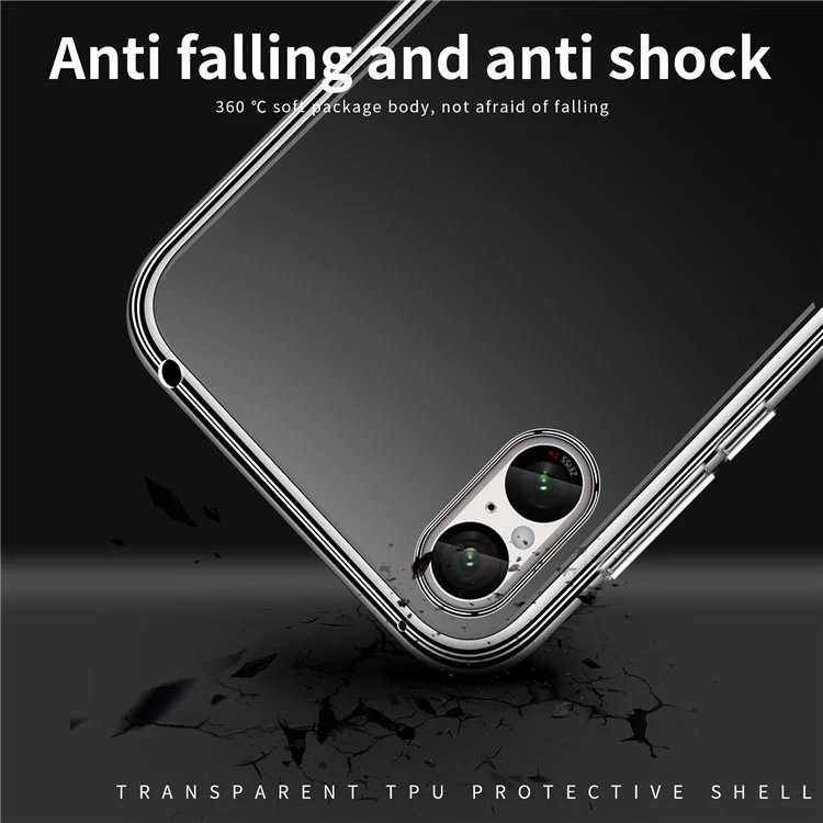 MOFI For Sony Xperia 5 V Case Soft TPU Transparent Phone Back Cover