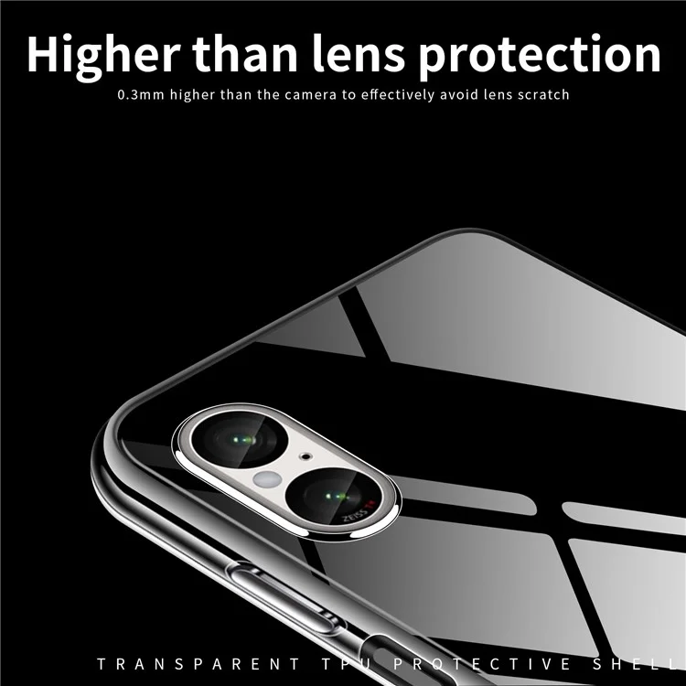 MOFI For Sony Xperia 5 V Case Soft TPU Transparent Phone Back Cover