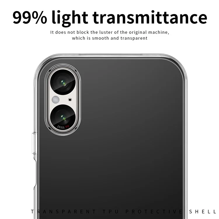 MOFI For Sony Xperia 5 V Case Soft TPU Transparent Phone Back Cover