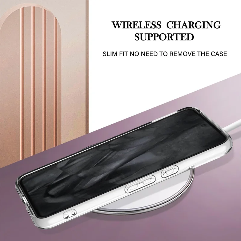 For Google Pixel 8 Pro TPU Case with IMD Marble Pattern Electroplated Back Cover - Rose Gold 005