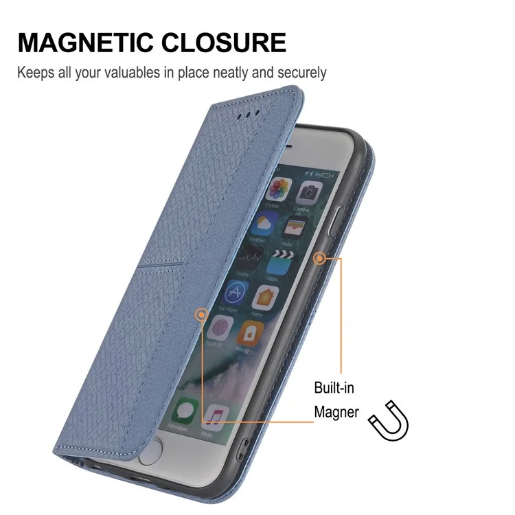 Para Samsung Galaxy A25 5G (Global) (161.0 x 76.5 x 8.3 mm) Funda Textura Trenzada Funda de Piel PU con Soporte y Correa - Gris