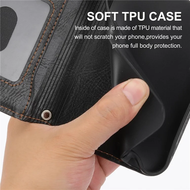 For Sony Xperia 5 V Leather Case Zipper Pocket Phone Wallet Cover with Long and Short Strap - Black