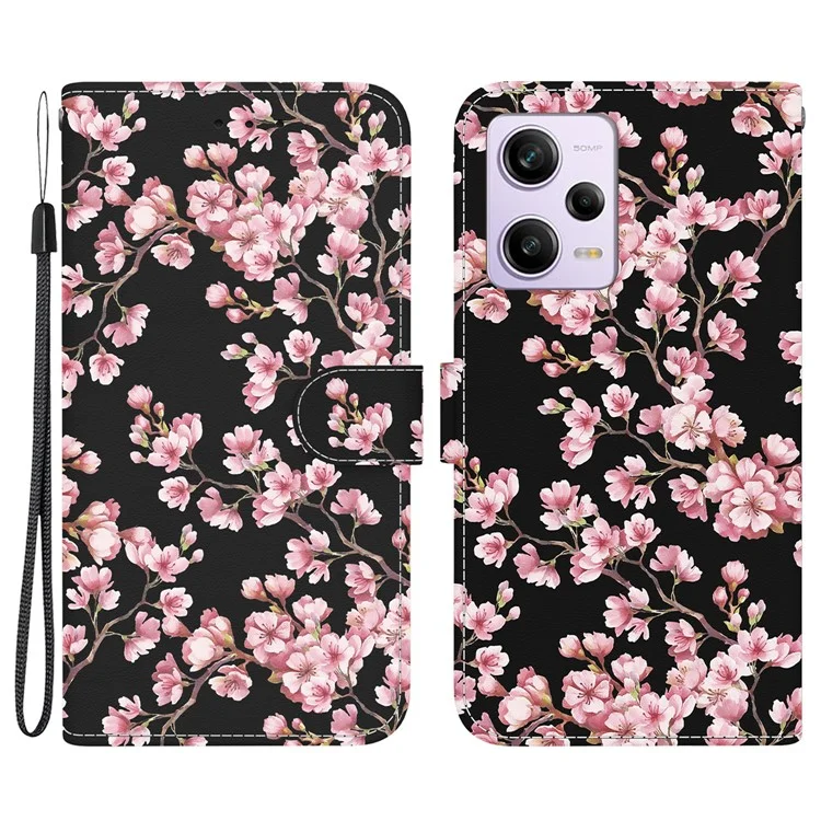 Phone Cover for Xiaomi Redmi Note 12 Pro 5G / 12 Pro Speed 5G / Poco X5 Pro 5G Case with Wallet - Plum Blossom