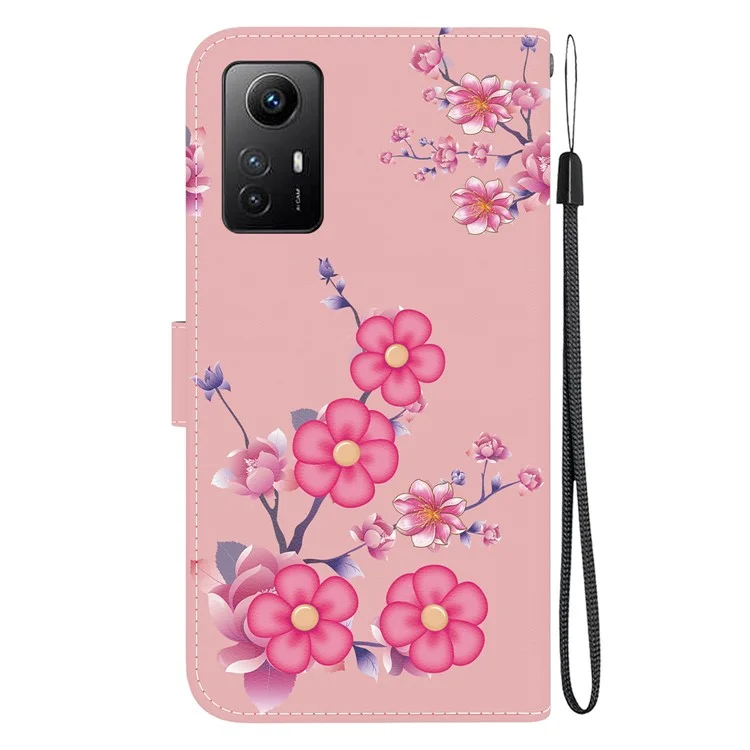 Para Xiaomi Redmi Note 12S 4G Case Wallet Stand Mobile Phone Cover - Sakura