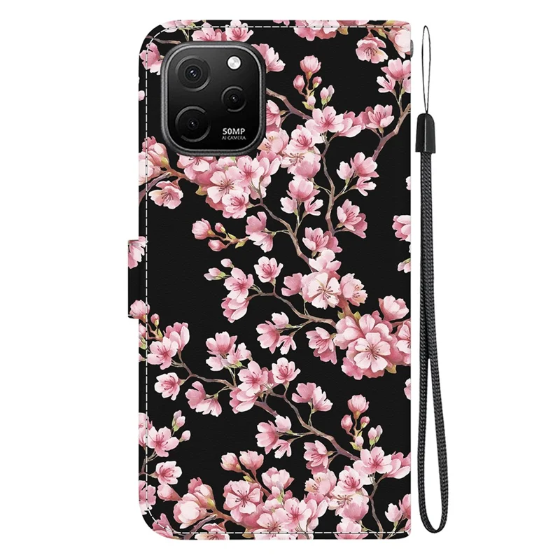 Etui na Huawei nova Y61 4G z funkcją portfel i nadrukiem - Kwiat śliwy
