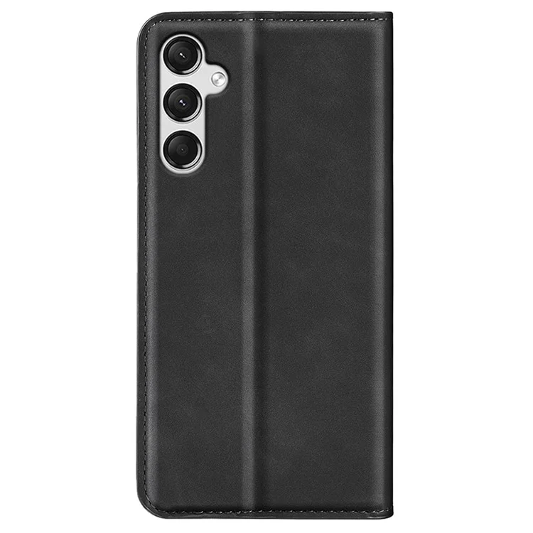Для Samsung Galaxy A25 5G (Global) (161,0 x 76,5 x 8,3 мм) Чехол Anti-Scratch Wallet Stand Skin-touch Feeling Leather Phone Cover - Black