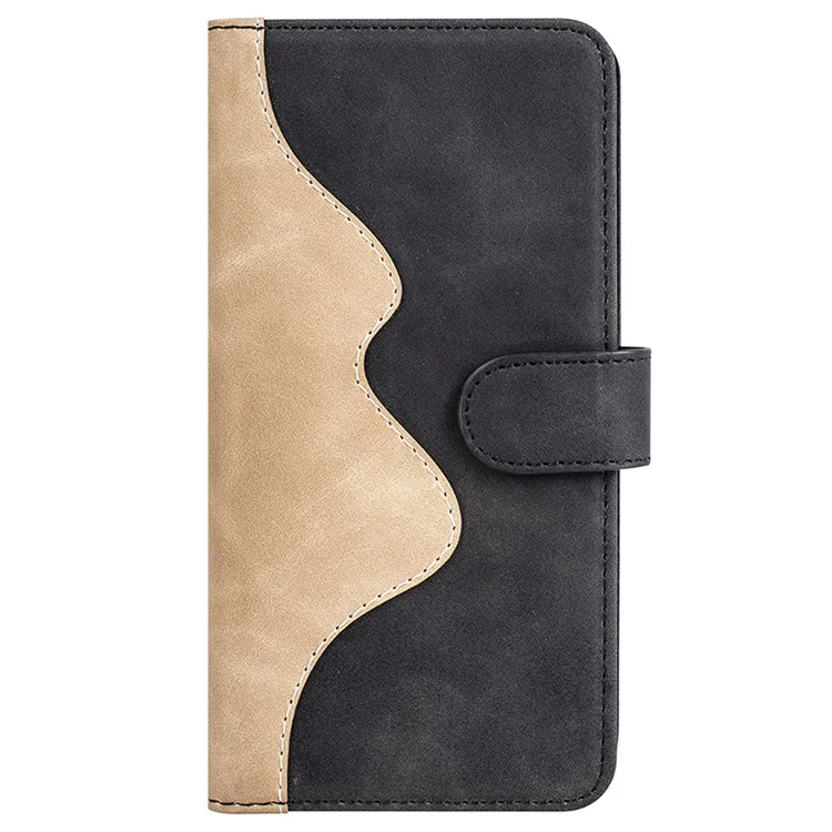 Para Samsung Galaxy A25 5G (Global) (161.0 x 76.5 x 8.3mm) Case PU Leather Wallet Stand Dual-color Cell Phone Cover - Preto