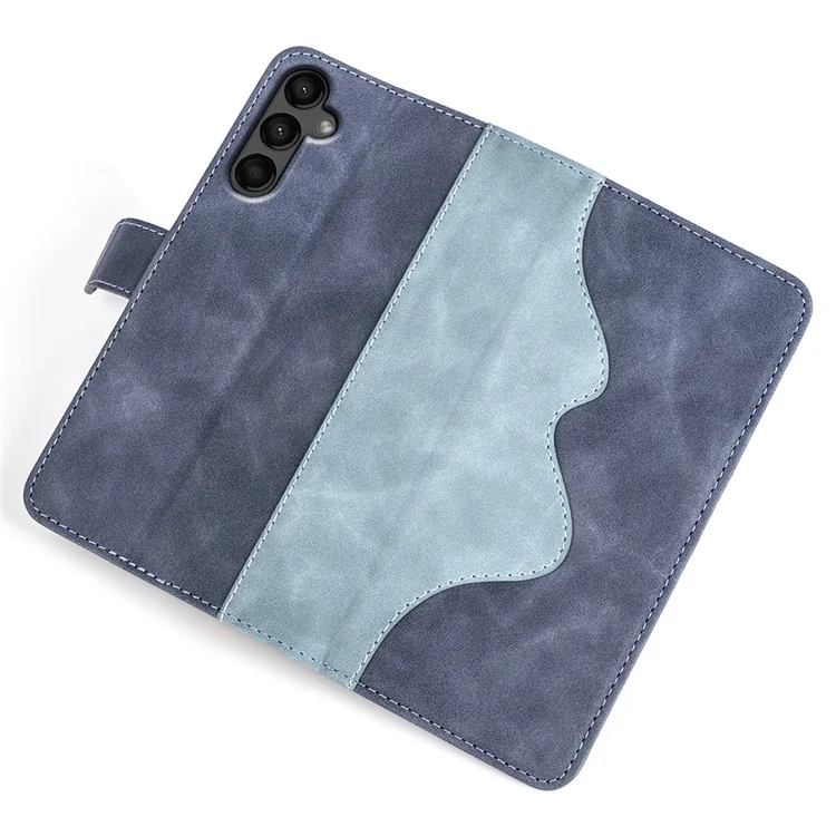 Para Samsung Galaxy A15 5G Case PU Leather Cover Wallet Stand Slim-Fit Phone Shell - Azul