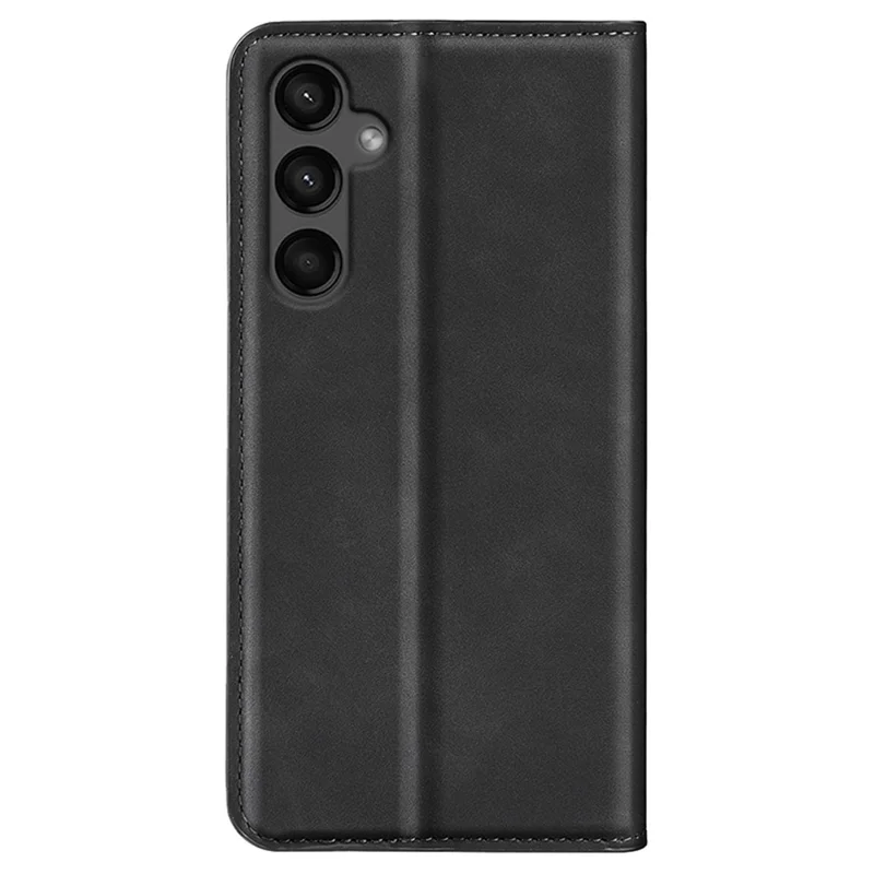 Case de couro sintético para Samsung Galaxy A15 5G, com suporte para cartões e dinheiro - Preto