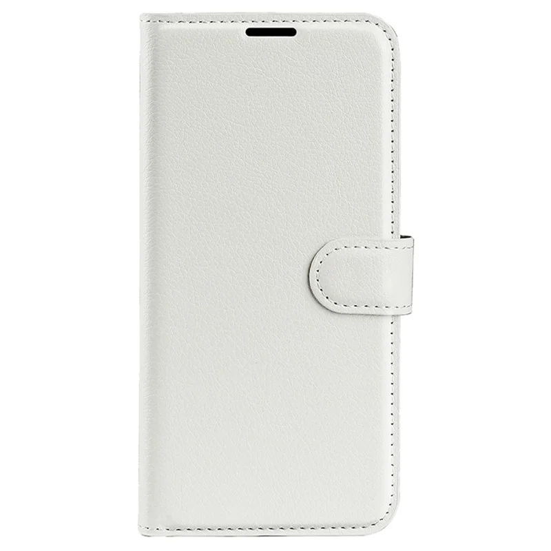 For Samsung Galaxy A15 5G Case Slim-Fit Litchi Texture Stand Wallet Phone Cover PU Leather Shell - White