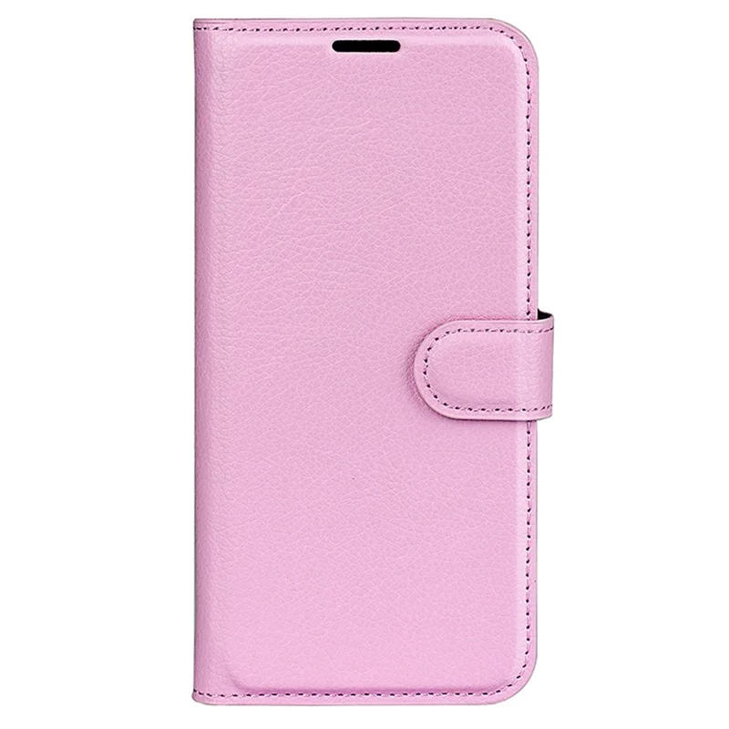 For Samsung Galaxy A15 5G Case Slim-Fit Litchi Texture Stand Wallet Phone Cover PU Leather Shell - Pink