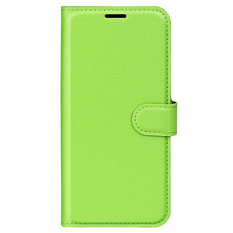 For Samsung Galaxy A15 5G Case Slim-Fit Litchi Texture Stand Wallet Phone Cover PU Leather Shell - Green