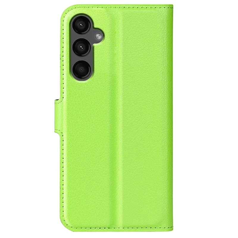 For Samsung Galaxy A15 5G Case Slim-Fit Litchi Texture Stand Wallet Phone Cover PU Leather Shell - Green