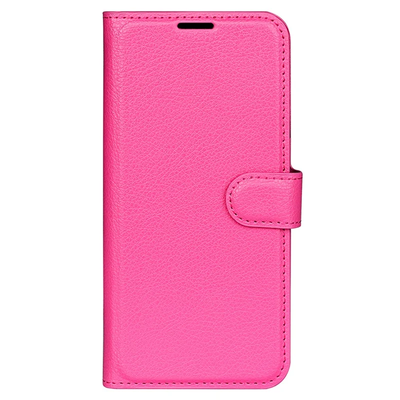 For Samsung Galaxy A15 5G Case Slim-Fit Litchi Texture Stand Wallet Phone Cover PU Leather Shell - Rose