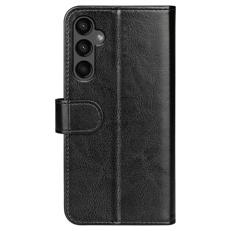 Per Samsung Galaxy A15 5G Case PU Leather Cover Magnetic Cell Phone Stand Wallet - Nero