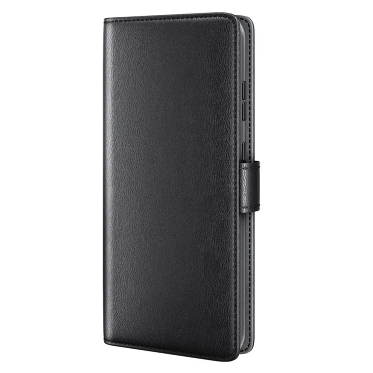 Capa de Telefone Celular para Nokia G42 - Couro Dividido Genuíno À Prova de Poeira, Carteira, Suporte - Preta