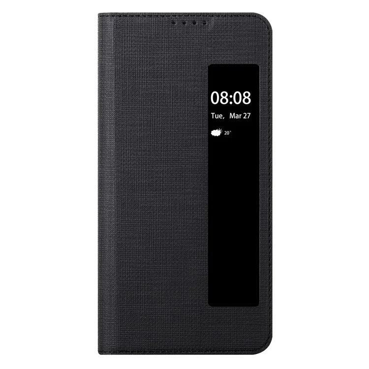 Чехол для телефона VILI DMX Series для Huawei Mate 60, чехол из искусственной кожи со стойкой и окном для просмотра - черный
