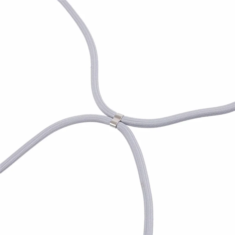 For Samsung Galaxy S21 4G / 5G Case Rubberized Fiber Lining Cover with Long Lanyard - Sapphire