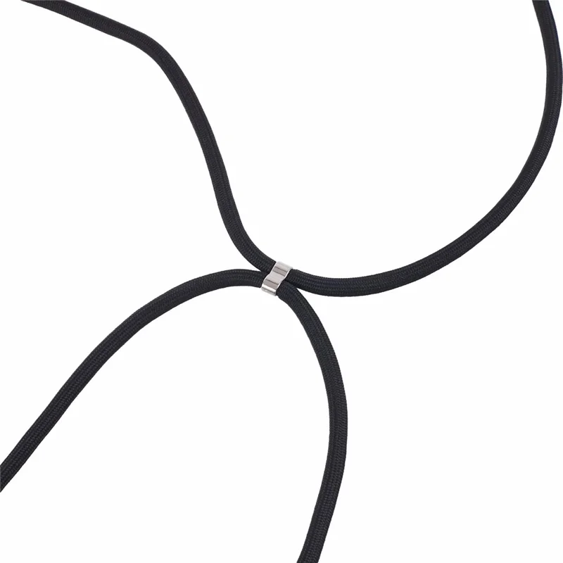 For iPhone 15 Plus Phone Case Anti-scratch TPU Cover with Long Lanyard - Black