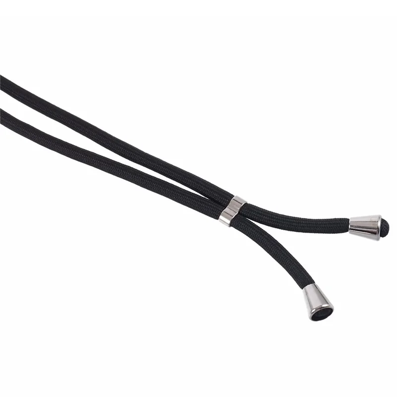 For iPhone 15 Plus Phone Case Anti-scratch TPU Cover with Long Lanyard - Black