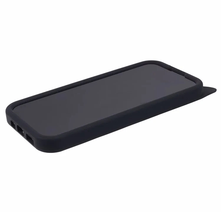Étui pour iPhone 15 Pro Anti-chute Motif Chat à Moustaches 3D Couverture de Protection du Téléphone - Noir