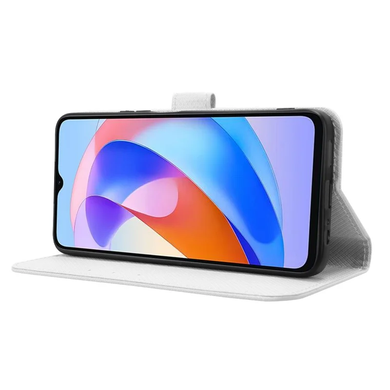 For Honor X5 Plus / Play 40C 5G Case Wallet Stand PU Leather Cover - White