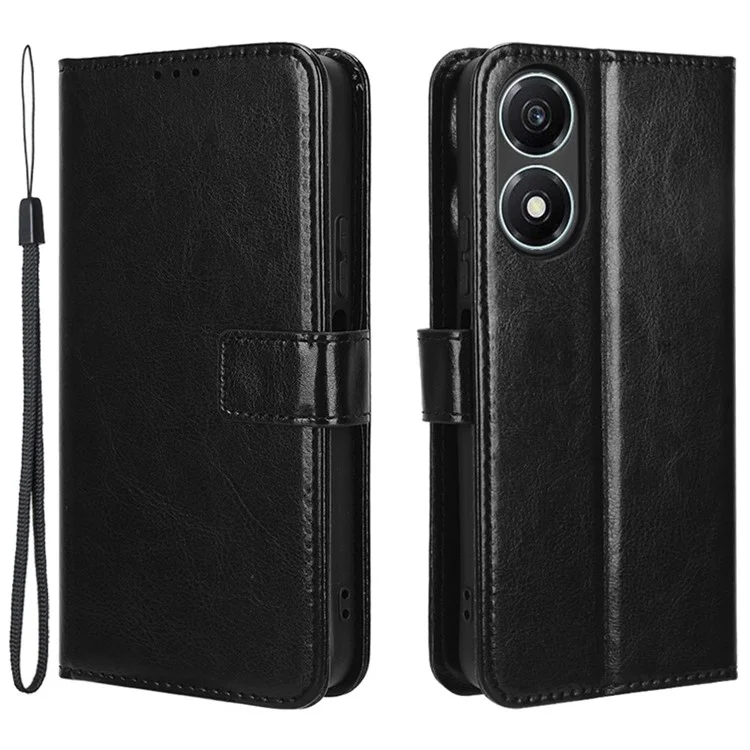 Pour Honor X5 Plus / Play 40C 5G Case Drop-proof Wallet Phone Cover - Noir
