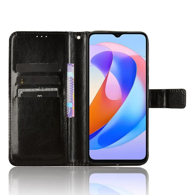 Pour Honor X5 Plus / Play 40C 5G Case Drop-proof Wallet Phone Cover - Noir