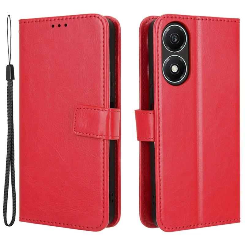 For Honor X5 Plus / Play 40C 5G Case Drop-proof Wallet Phone Cover - Red