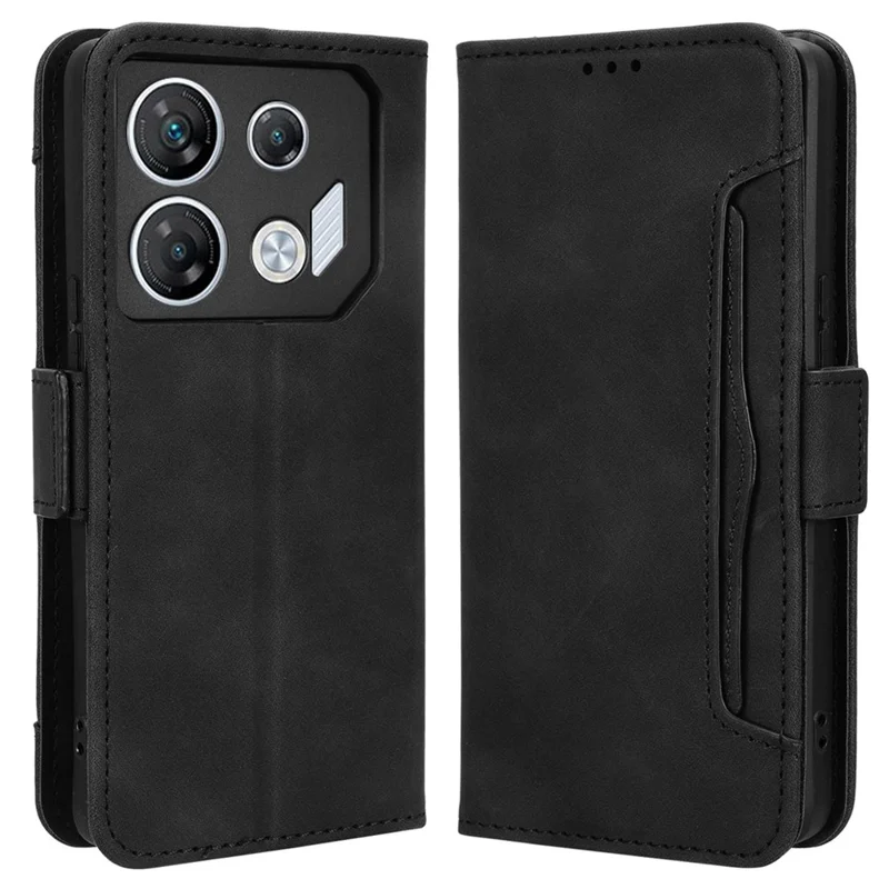 For Infinix GT 10 Pro 5G X6739 Case Wallet Leather Stand Phone Cover - Black