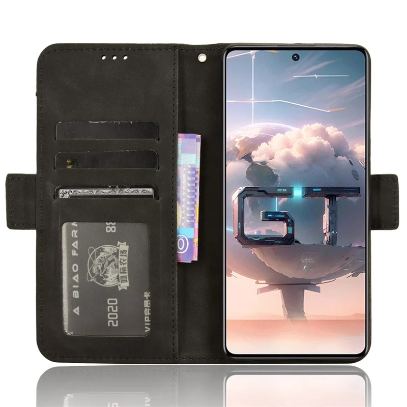 For Infinix GT 10 Pro 5G X6739 Case Wallet Leather Stand Phone Cover - Black