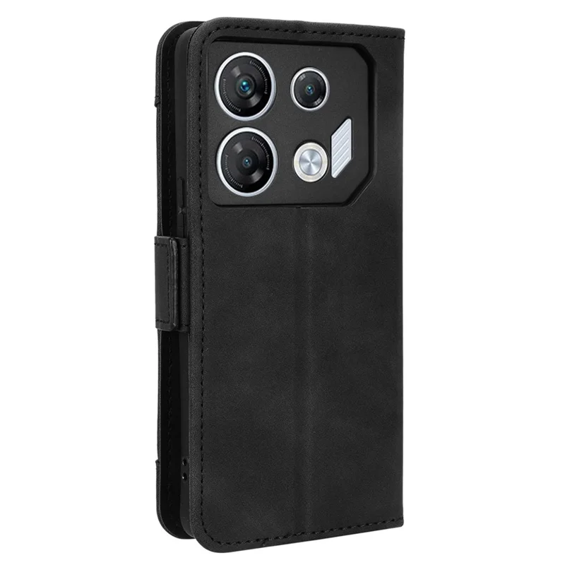 For Infinix GT 10 Pro 5G X6739 Case Wallet Leather Stand Phone Cover - Black