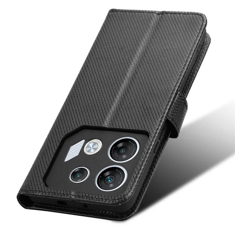 Für Infinix GT 10 Pro 5G X6739 Hülle Brieftasche Ständer Anti-Drop Handyhülle - Schwarz