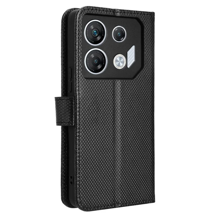 Für Infinix GT 10 Pro 5G X6739 Hülle Brieftasche Ständer Anti-Drop Handyhülle - Schwarz
