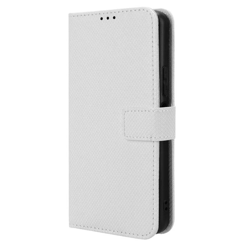 For vivo Y17s 4G / Y28 5G / Y33t (2023) V2317A Leather Case Wallet Phone Protective Phone Cover - White