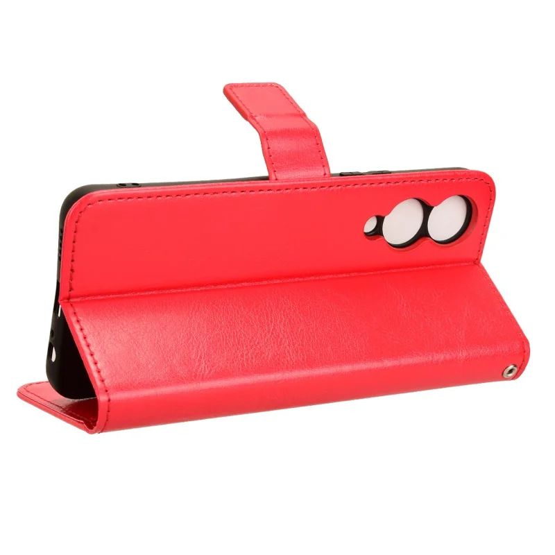 For vivo Y17s 4G / Y28 5G / Y33t (2023) V2317A Case Wallet Stand Phone Leather Cover - Red