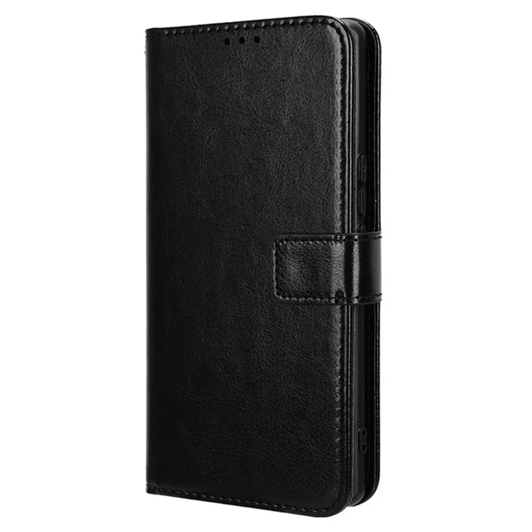 Para el vivo V29e (India) 5G Funda Crazy Horse Texture Wallet Leather Cover - Negro