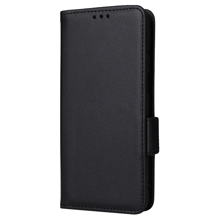 Für Motorola Moto G54 5G / G54 Power 5G / G64 5G / G64y 5G Hülle Brieftasche Ständer Handyhülle mit Schlaufe - Schwarz