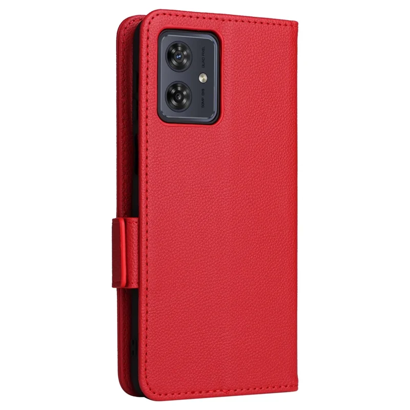 For Motorola Moto G54 5G / G54 Power 5G / G64 5G / G64y 5G Case Wallet Stand Phone Cover with Strap - Red