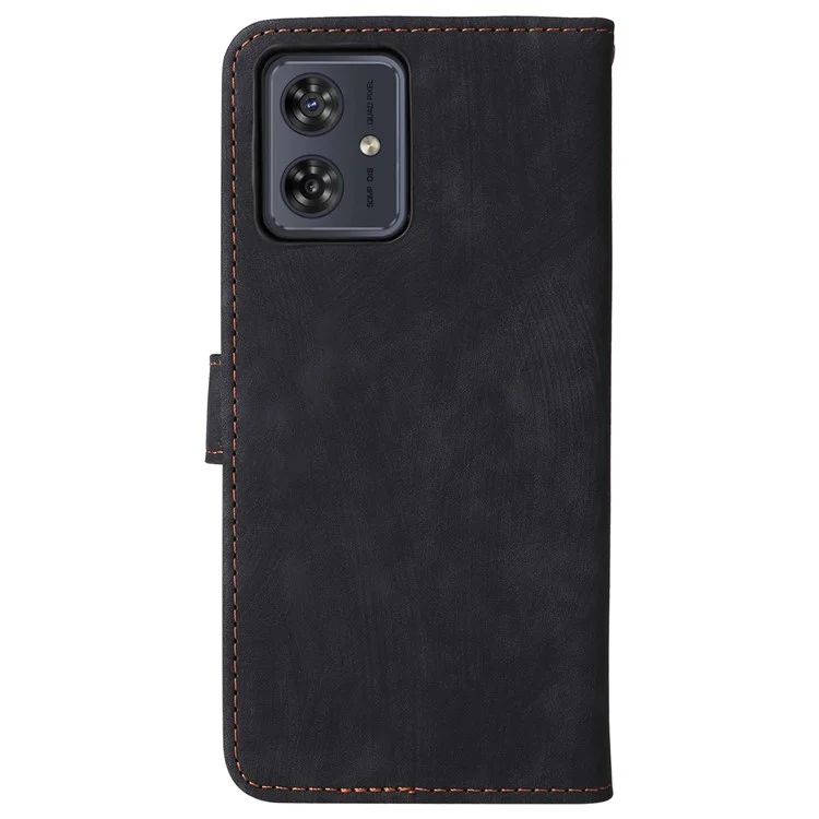 Für Motorola Moto G54 5G / G54 Power 5G / G64 5G / G64y 5G Case RFID-blockierendes Wallet-Handyhülle mit Riemen - Schwarz