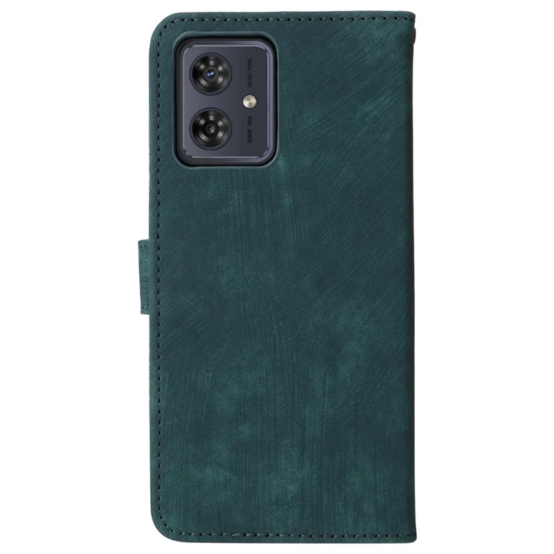 For Motorola Moto G54 5G / G54 Power 5G / G64 5G / G64y 5G Case RFID Blocking Wallet Phone Cover with Strap - Green