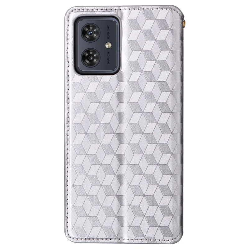For Motorola Moto G54 5G / G54 Power 5G / G64 5G Case Wallet Magnetic Closing Phone Cover - Silver
