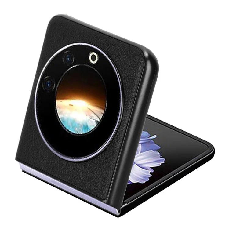 Pour TECNO Phantom V Étui Flip Case PU Cuir + PC Housse de téléphone avec porte-carte - Noir