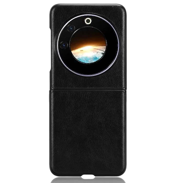 Funda para TECNO Phantom V Flip Case Anti-Scratch PU Leather+PC Litchi Texture Phone Cover - Negro