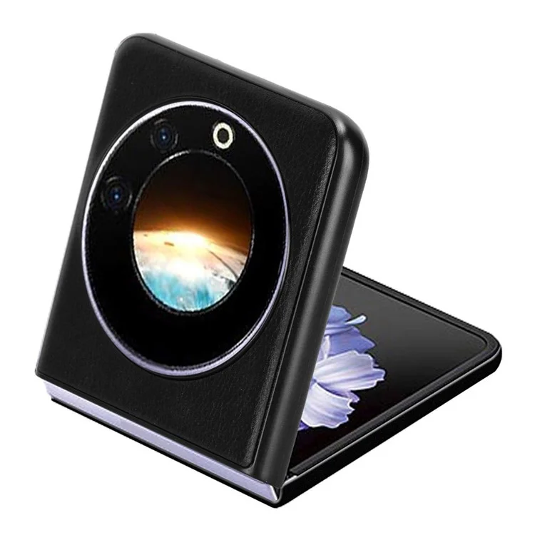 Funda para TECNO Phantom V Flip Case Anti-Scratch PU Leather+PC Litchi Texture Phone Cover - Negro