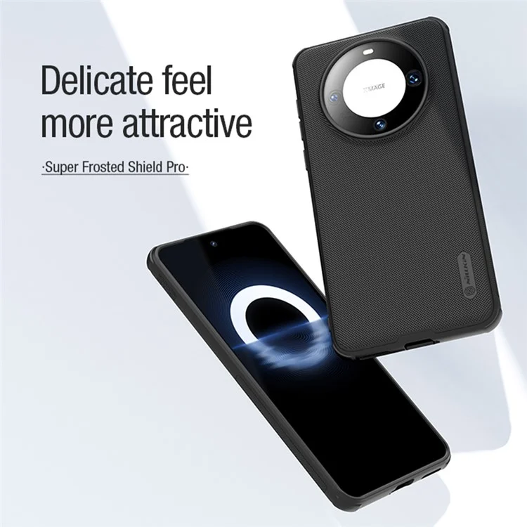 NILLKIN Frosted Shield Pro para Funda de Huawei Mate 60 Caso PC+TPU Magnético Cubierta del Teléfono - Negro