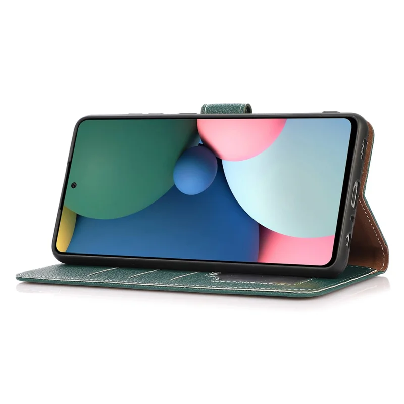 For Samsung Galaxy S24 Ultra Case Litchi Texture Wallet Leather Cover - Blackish Green