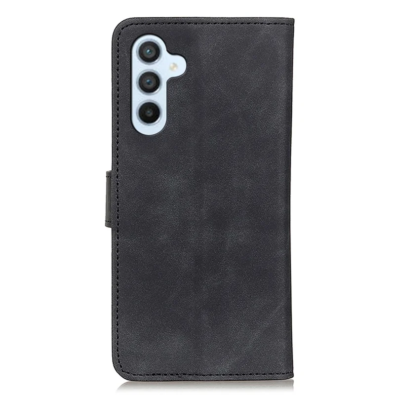 KHAZNEH til Samsung Galaxy S25 / S24 Taske Retro struktureret Læderdæksel med Wallet - Sort